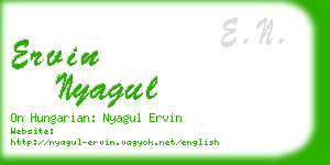 ervin nyagul business card